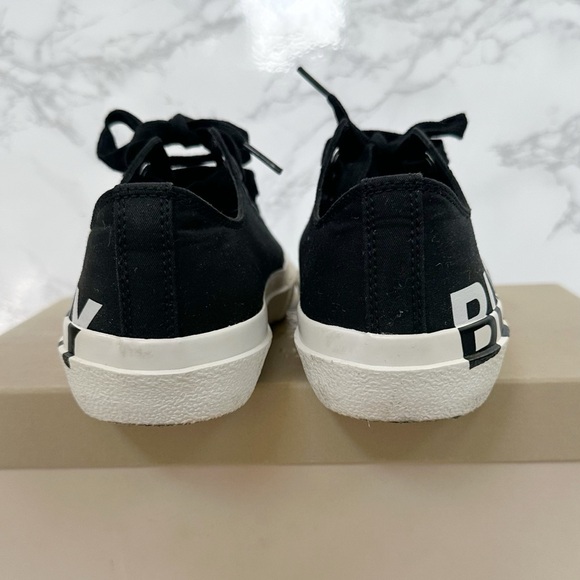 Burberry Black and White Cotton-Gabardine Sneakers - Picture 8 of 14